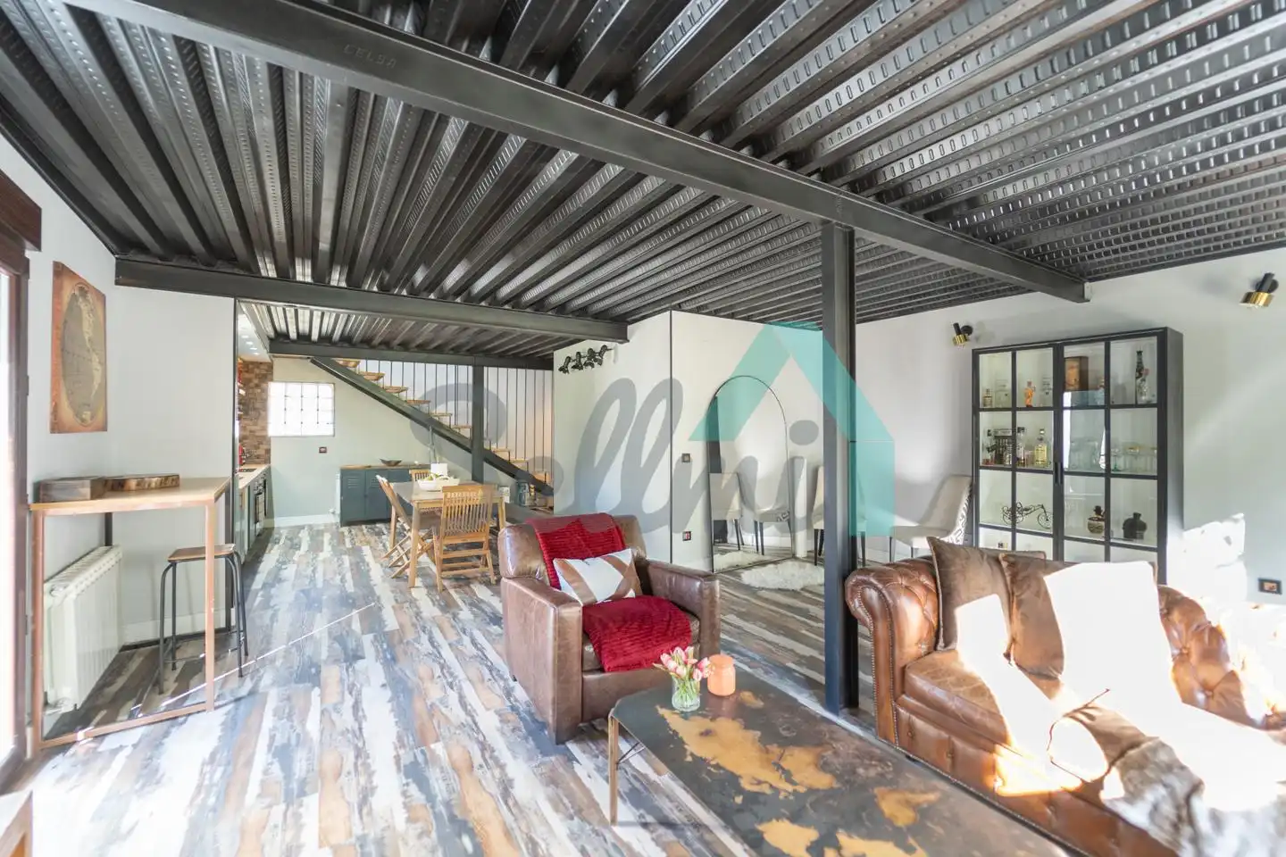 Sala de estar de Casa o chalet de alquiler en Mieres (Asturias) con Calefacción, Terraza y Amueblado