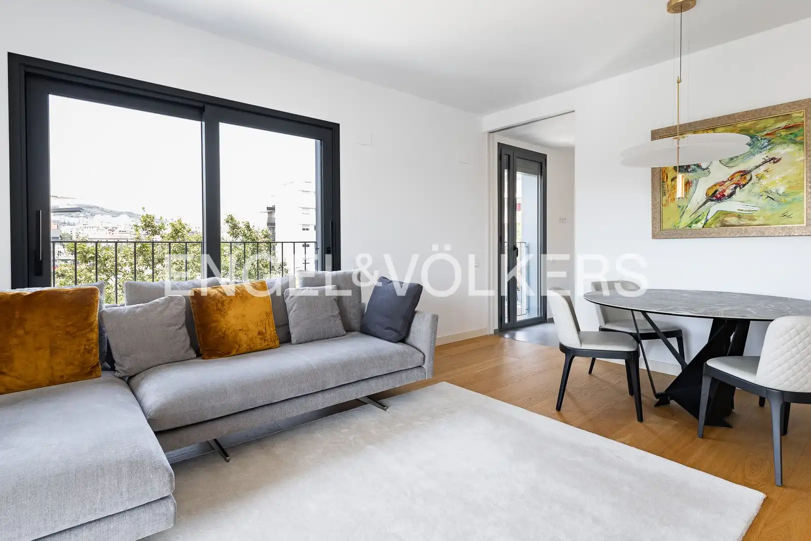 Sala de estar de Piso de alquiler en Barcelona con Aire acondicionado, Calefacción y Parquet