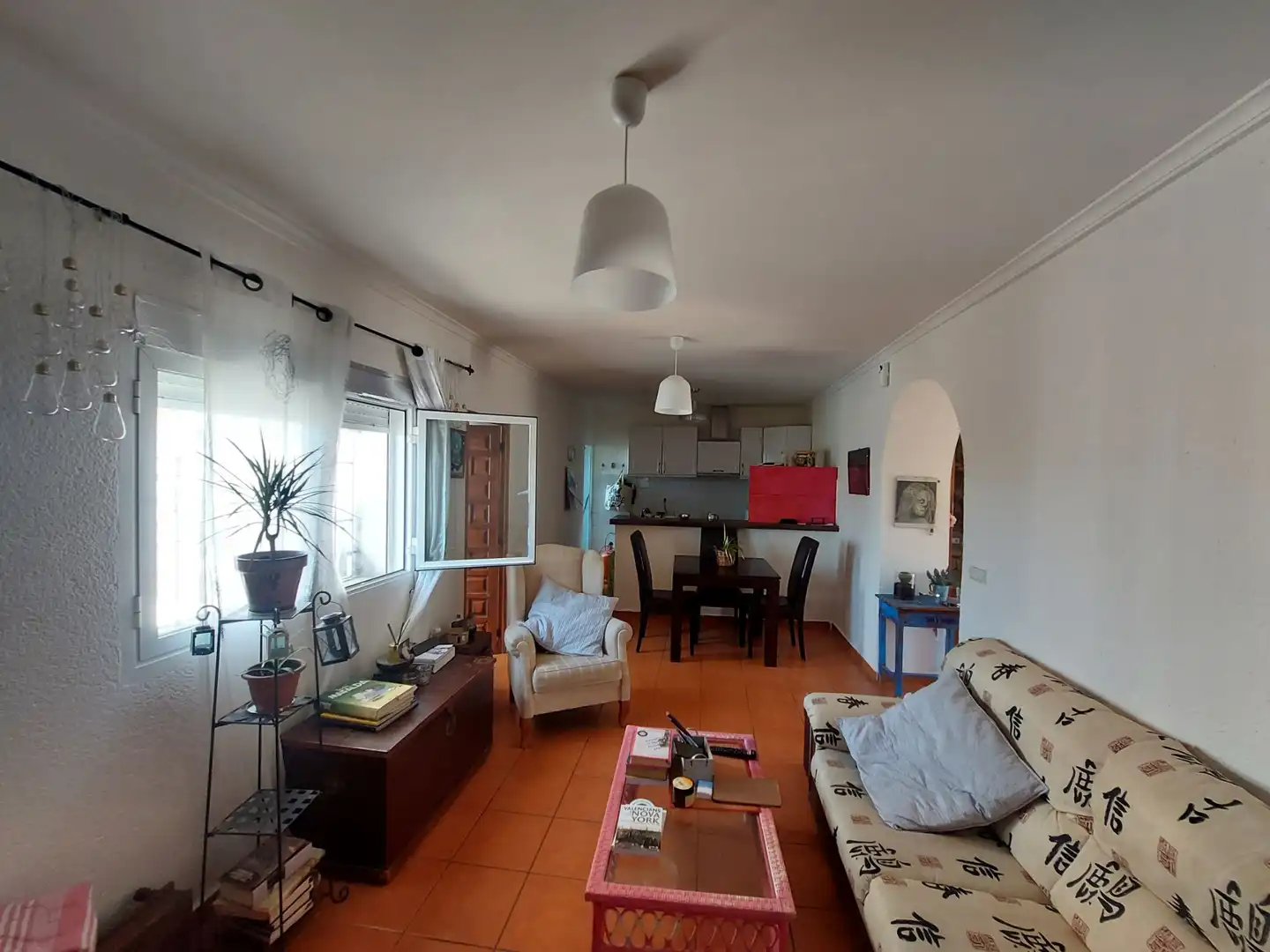 Sala de estar de Casa adosada en venta en Dénia con Jardín privado y Amueblado