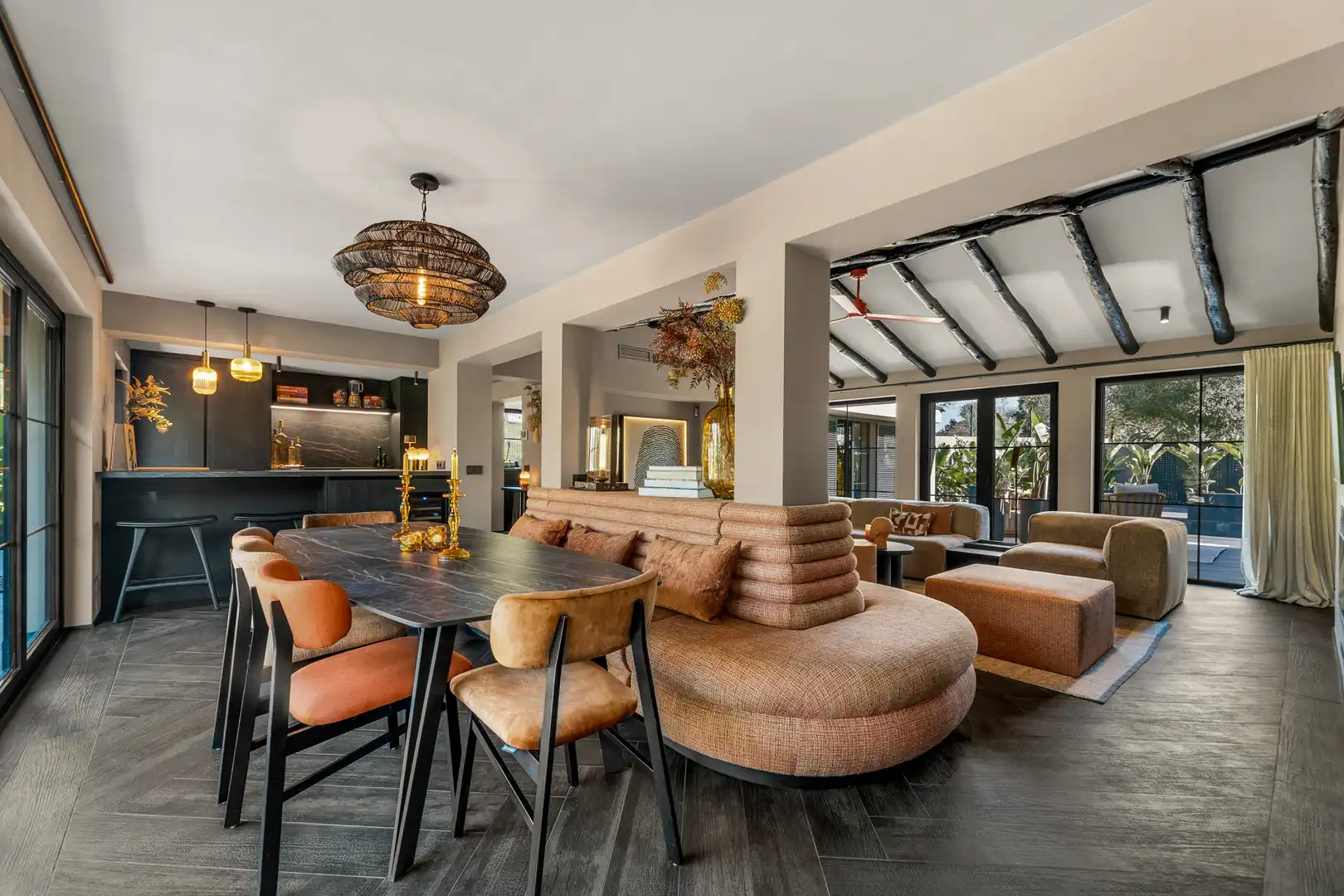 Dining room of Houses for sale in Marbella  with Air Conditioner, Private garden and Terrace