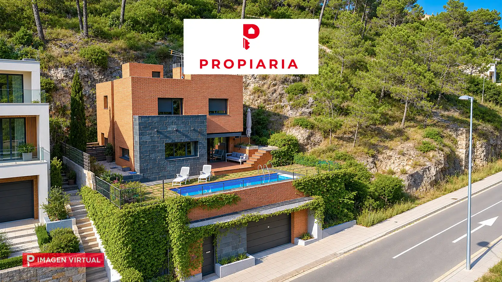 Vista exterior de Casa o chalet en venta en Vallirana con Aire acondicionado, Calefacción y Jardín privado