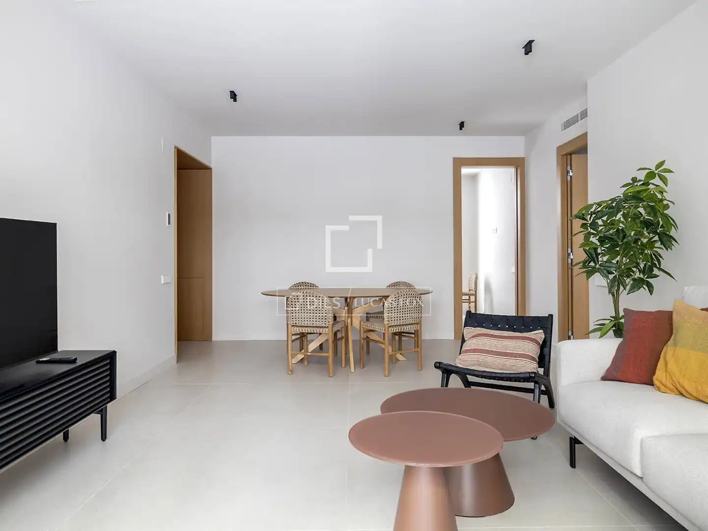 Wohnzimmer von Wohnung zur Miete in Barcelona mit Klimaanlage, Terrasse und Möbliert