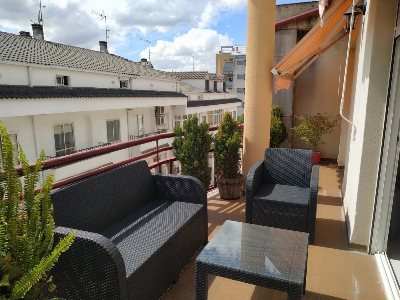 Terrace of Flat to rent in Plasencia  with Heating, Terrace and Community pool