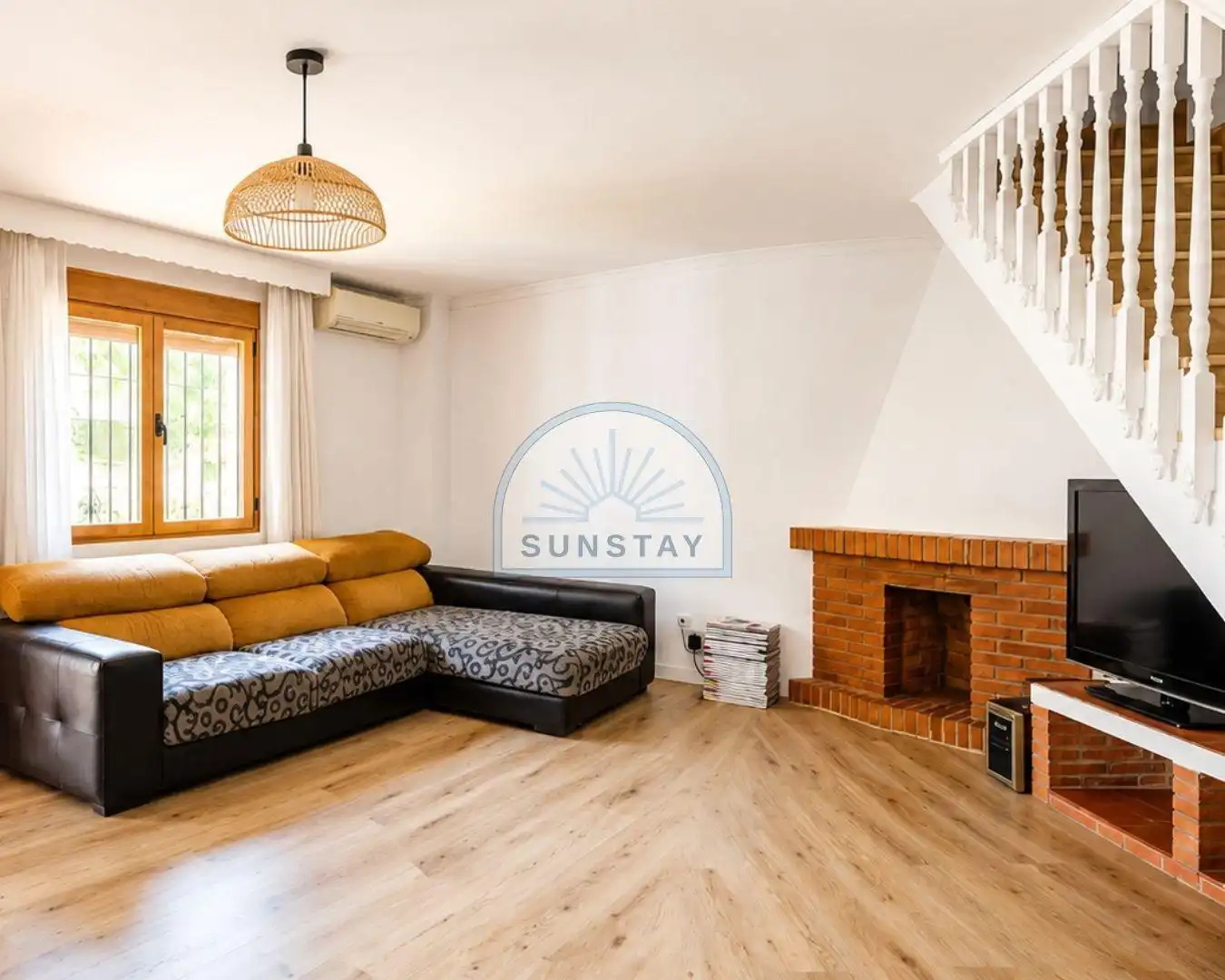 Wohnzimmer von Haus oder Chalet zur Miete in Benalmádena mit Klimaanlage, Terrasse und Abstellraum