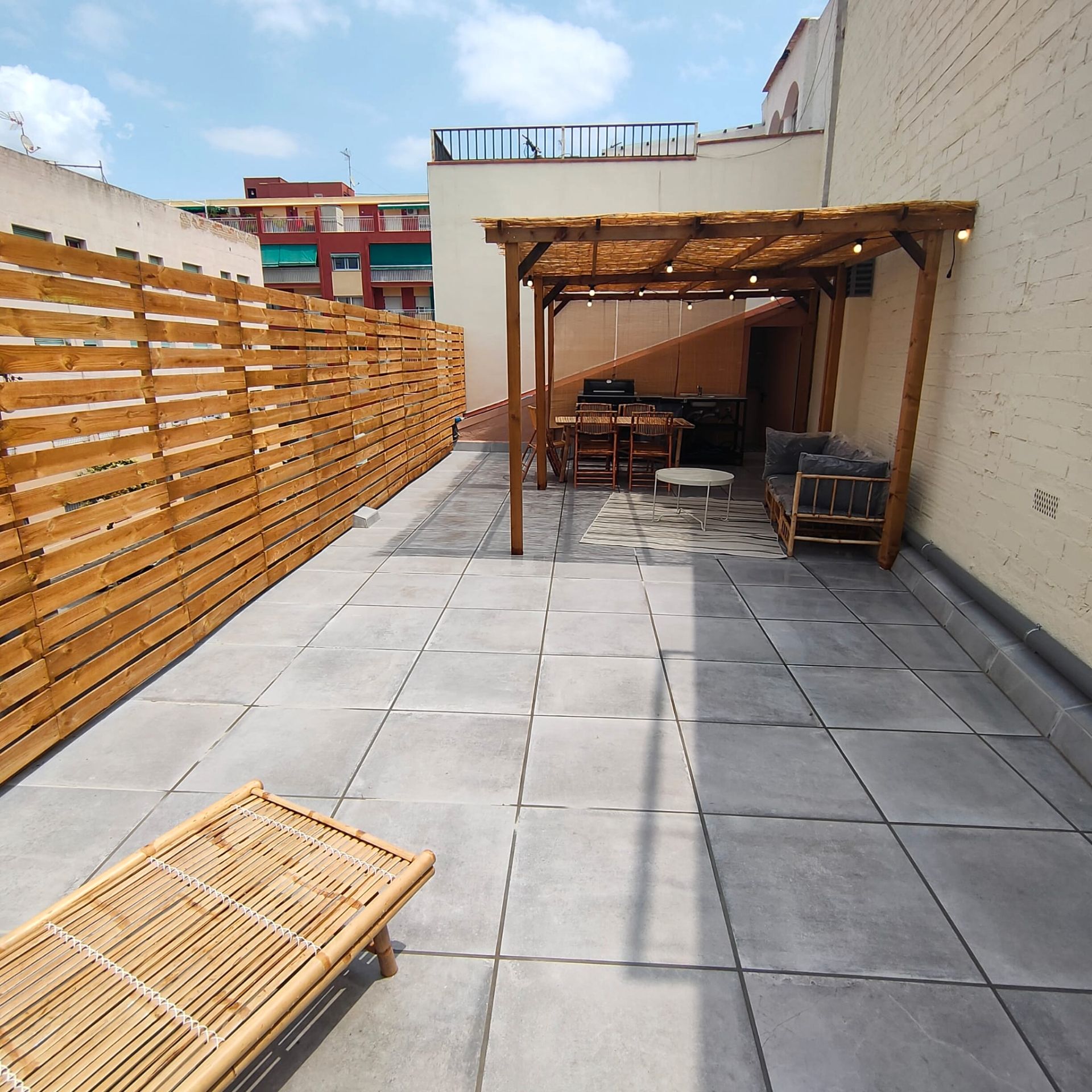 Terrace of Flat to rent in Badalona  with Air Conditioner, Terrace and Furnished