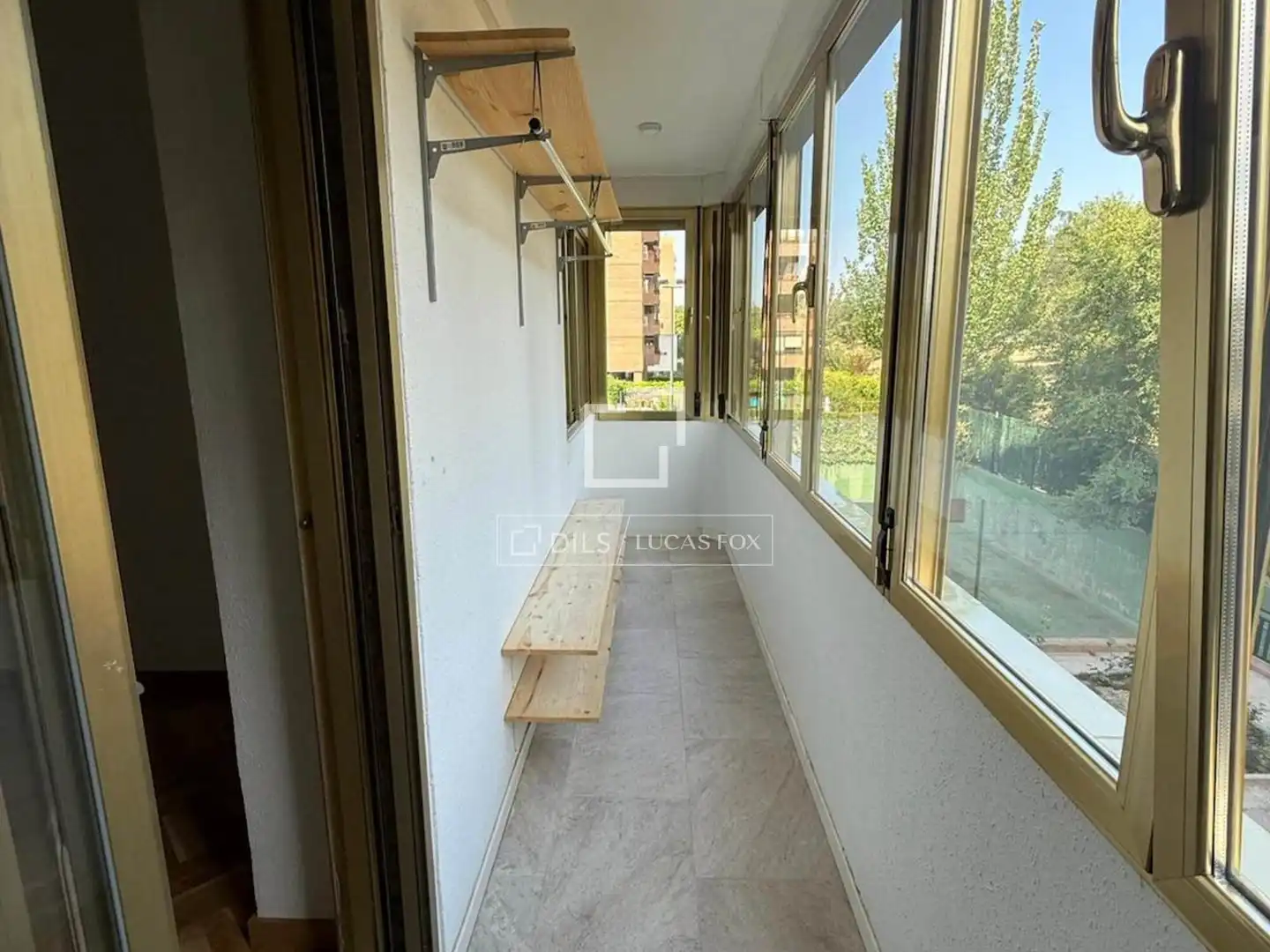 Balcony of Flat for rent in Madrid  with Air Conditioner, Heating and Private garden