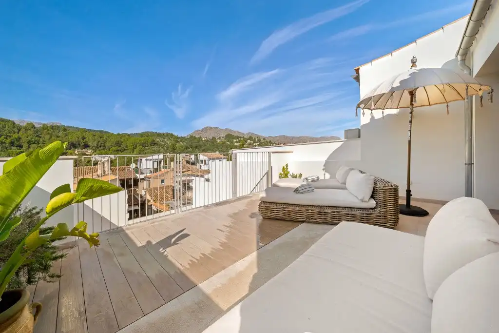 Terrassa de Finca rústica en venda en Pollença amb Aire condicionat, Calefacció i Jardí privat