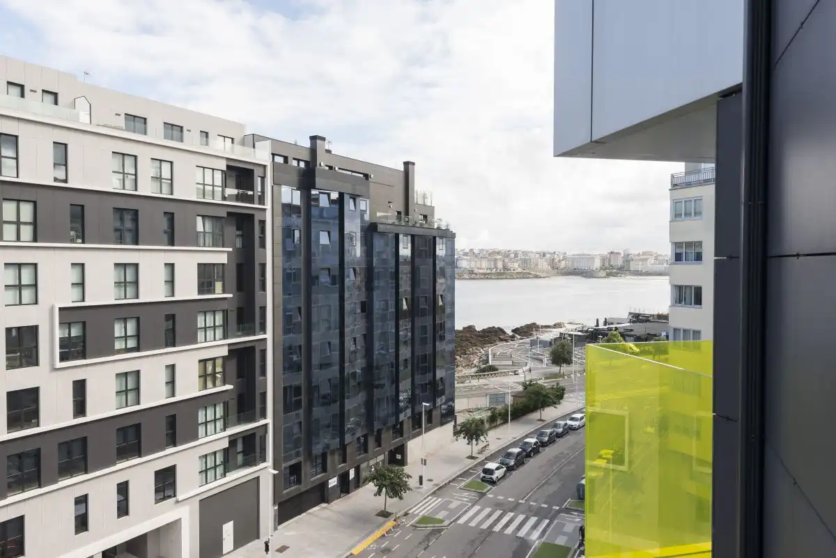 Exterior view of Flat for sale in A Coruña Capital   with Heating, Terrace and Storage room