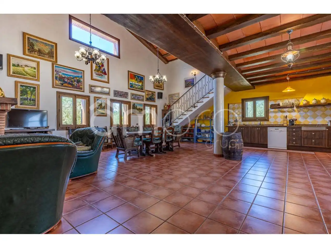 Comedor de Finca rústica en venta en Vilallonga del Camp con Calefacción, Jardín privado y Terraza