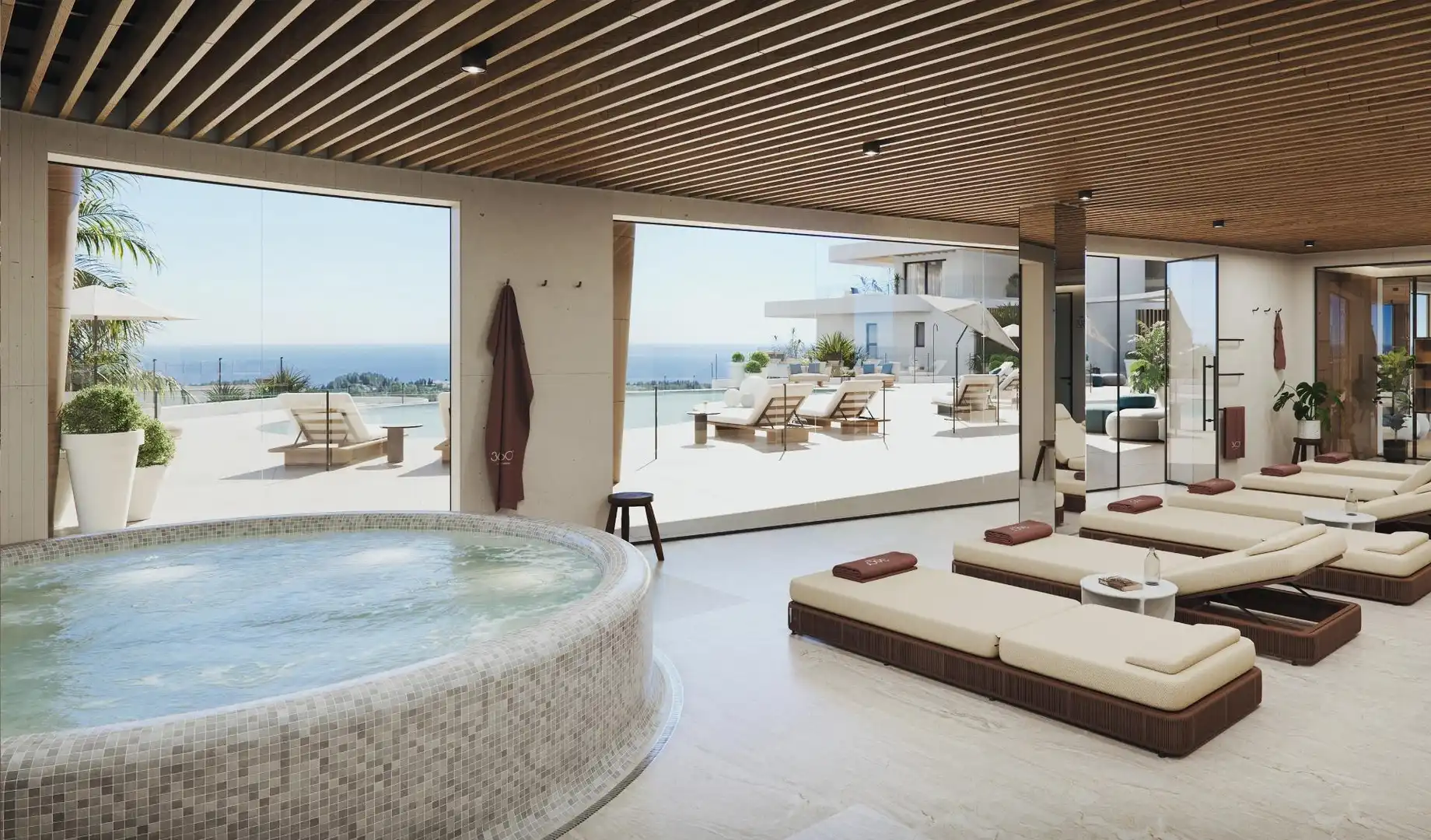 Terraza de Apartamento en venta en Mijas con Aire acondicionado, Calefacción y Jardín privado