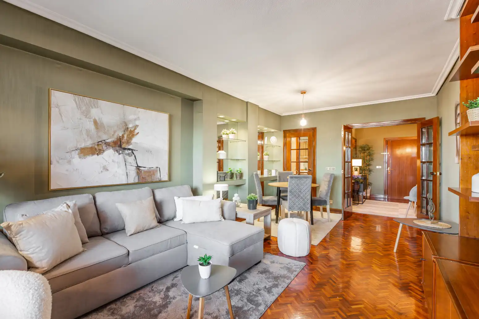 Sala de estar de Ático en venta en  Pamplona / Iruña con Parquet y Terraza