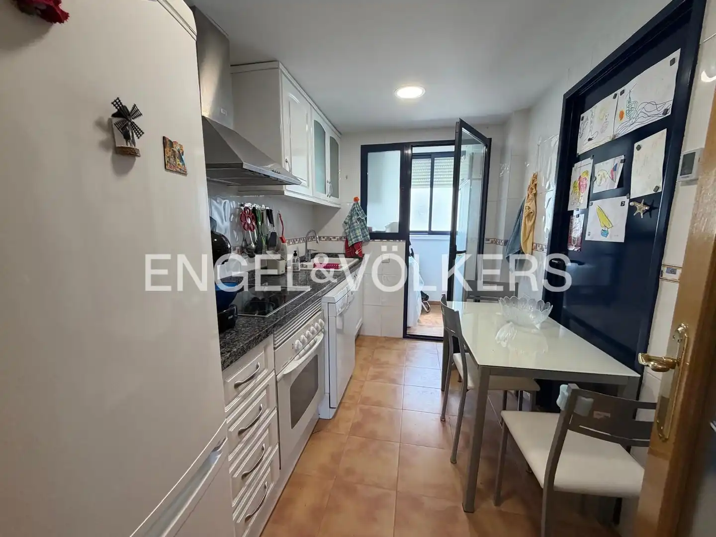 Kitchen of Flat for rent in Gandia  with Air Conditioner, Heating and Terrace