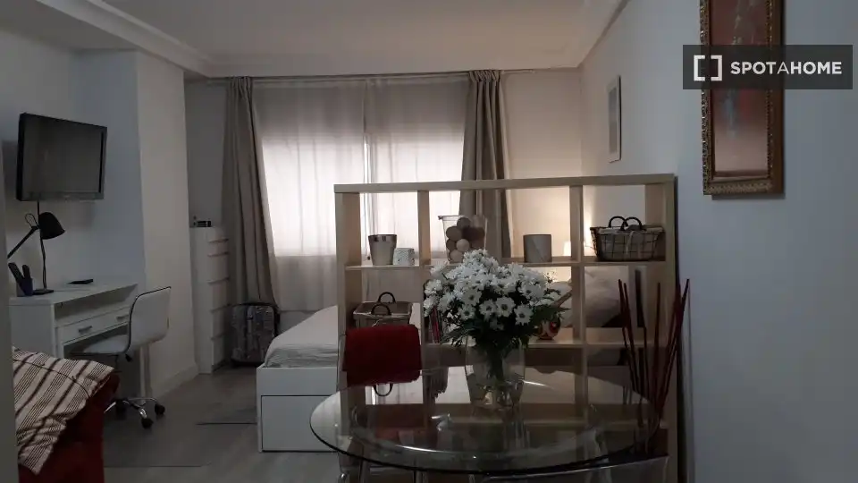 Bedroom of Apartments for share in Madrid  with Air Conditioner, Terrace and Furnished