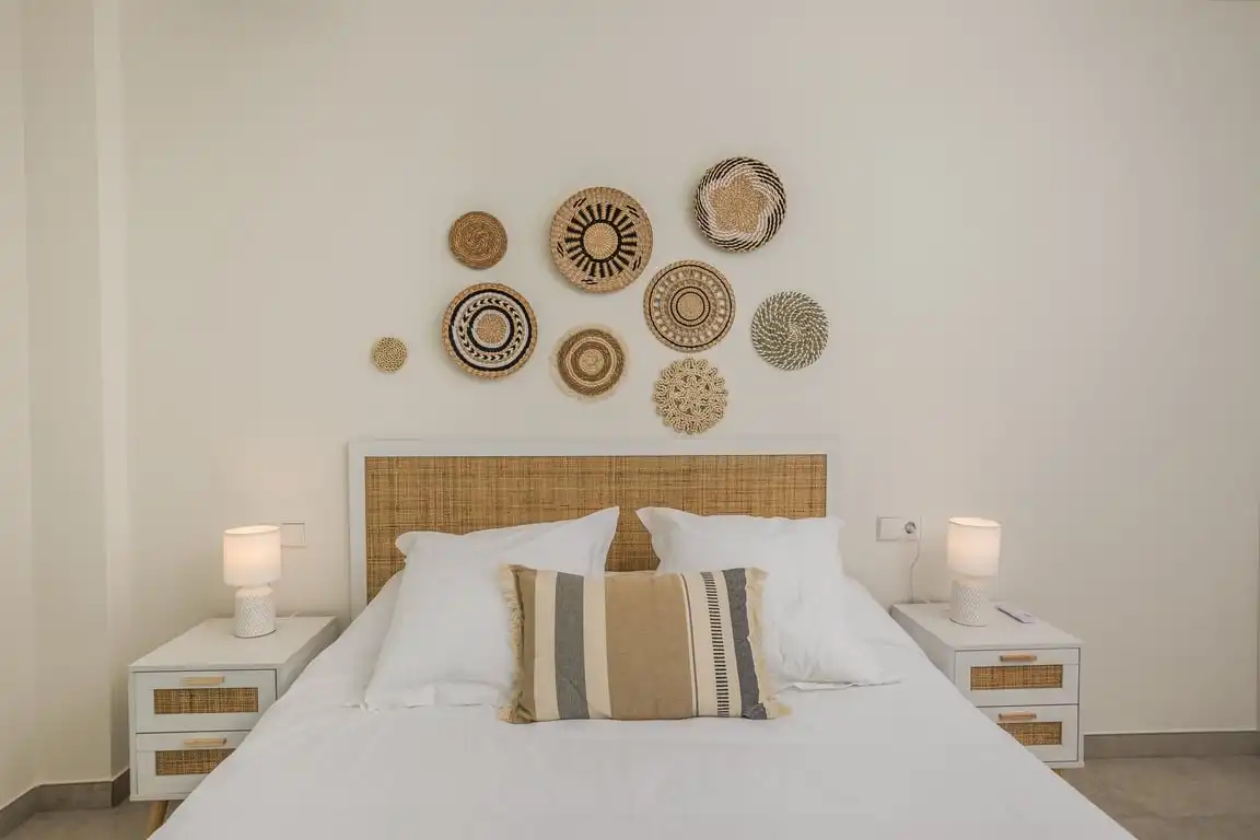 Schlafzimmer von Wohnungen zur Miete in Jávea / Xàbia mit Klimaanlage, Privatgarten und Schwimmbad