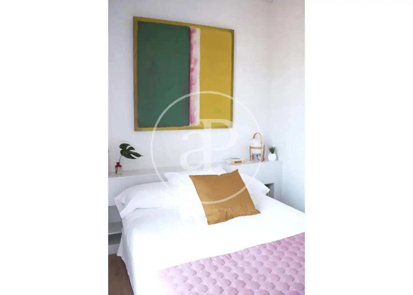 Schlafzimmer von Wohnung zur Miete in Madrid mit Klimaanlage, Heizung und Möbliert