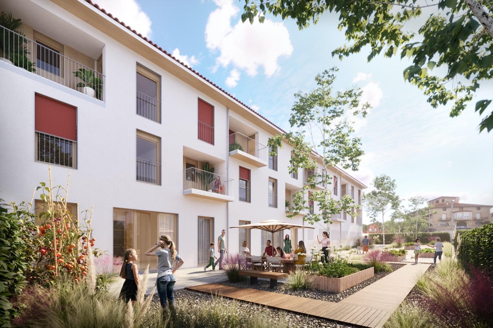 Vista exterior de Pis en venda en Breda amb Calefacció i Jardí privat