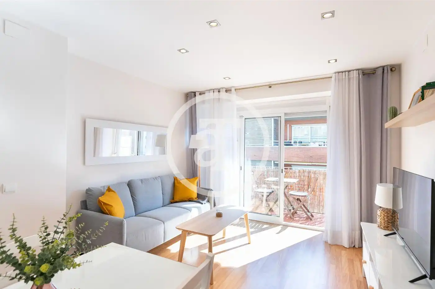 Sala de estar de Piso de alquiler en Barcelona con Calefacción, Amueblado y Horno