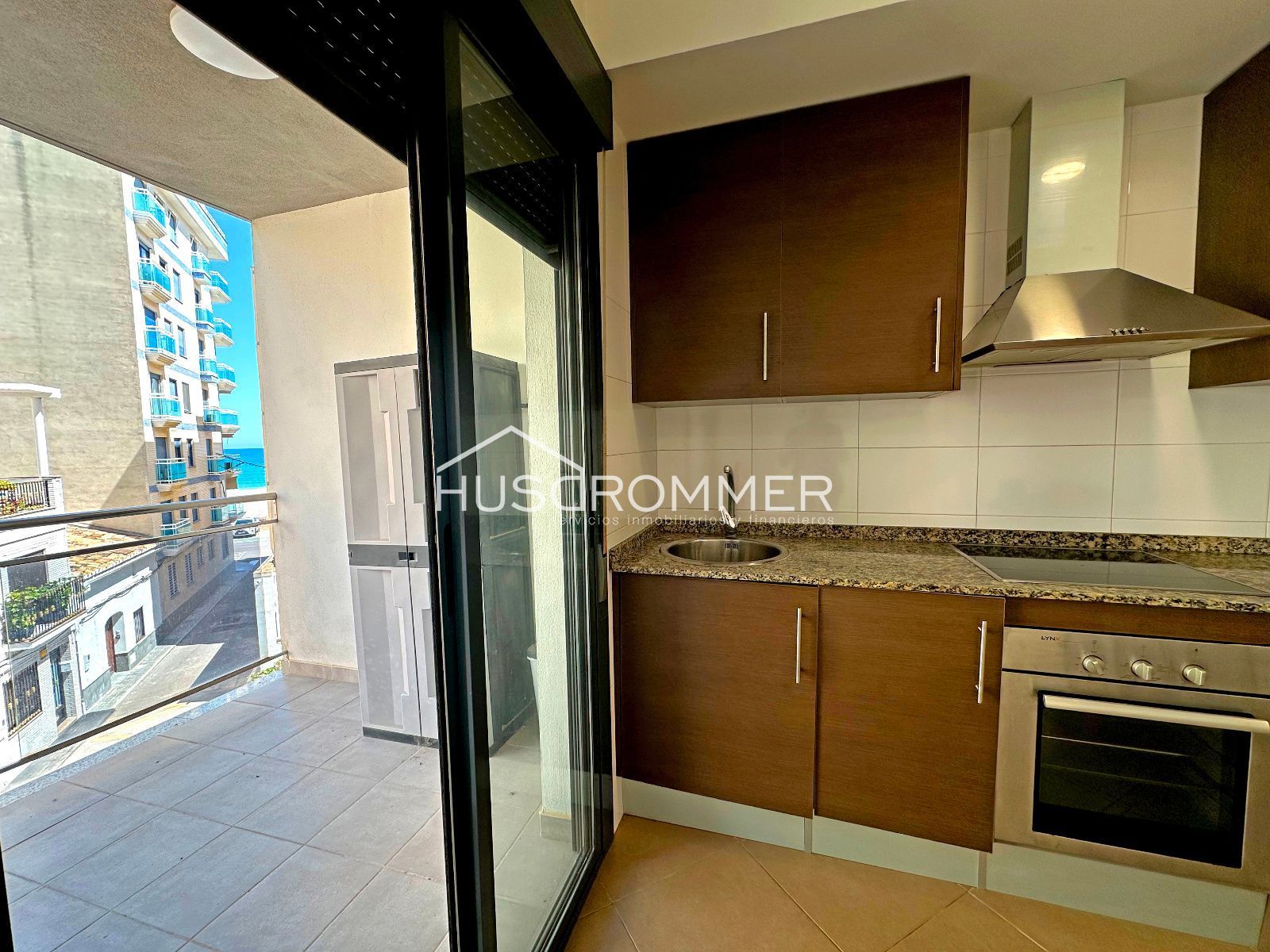 Kitchen of Flat for sale in Burriana / Borriana  with Air Conditioner, Terrace and Furnished