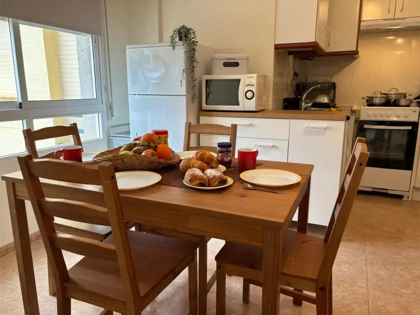 Kitchen of Flat for rent in La Manga del Mar Menor  with Air Conditioner, Private garden and Swimming Pool