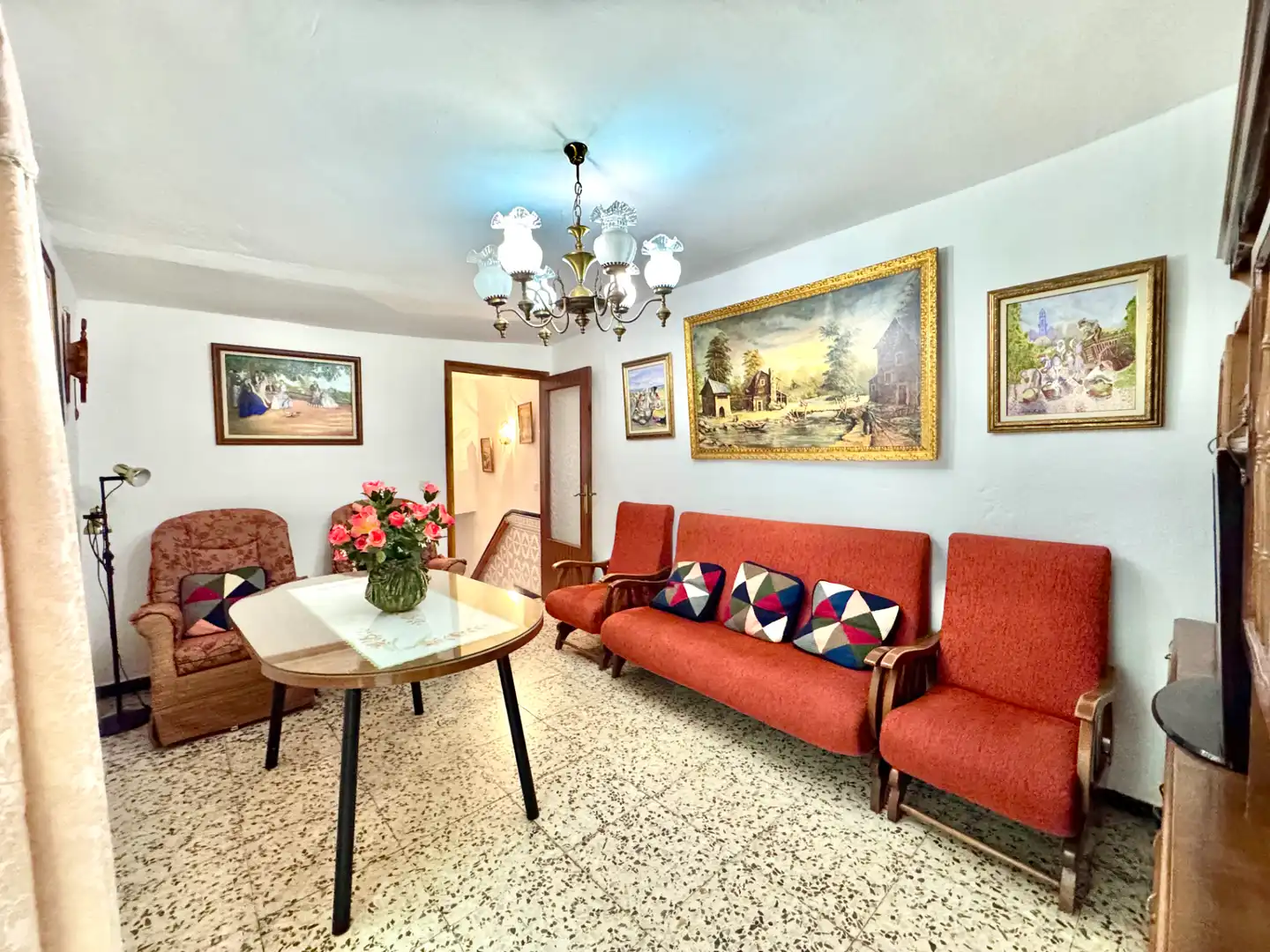 Living room of Houses for sale in Aldeire  with Storage room, Furnished and Balcony