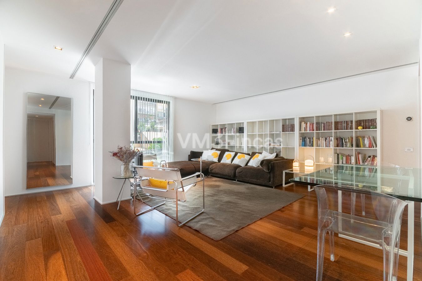 Sala d'estar de Pis de lloguer en  Barcelona Capital amb Aire condicionat, Calefacció i Parquet