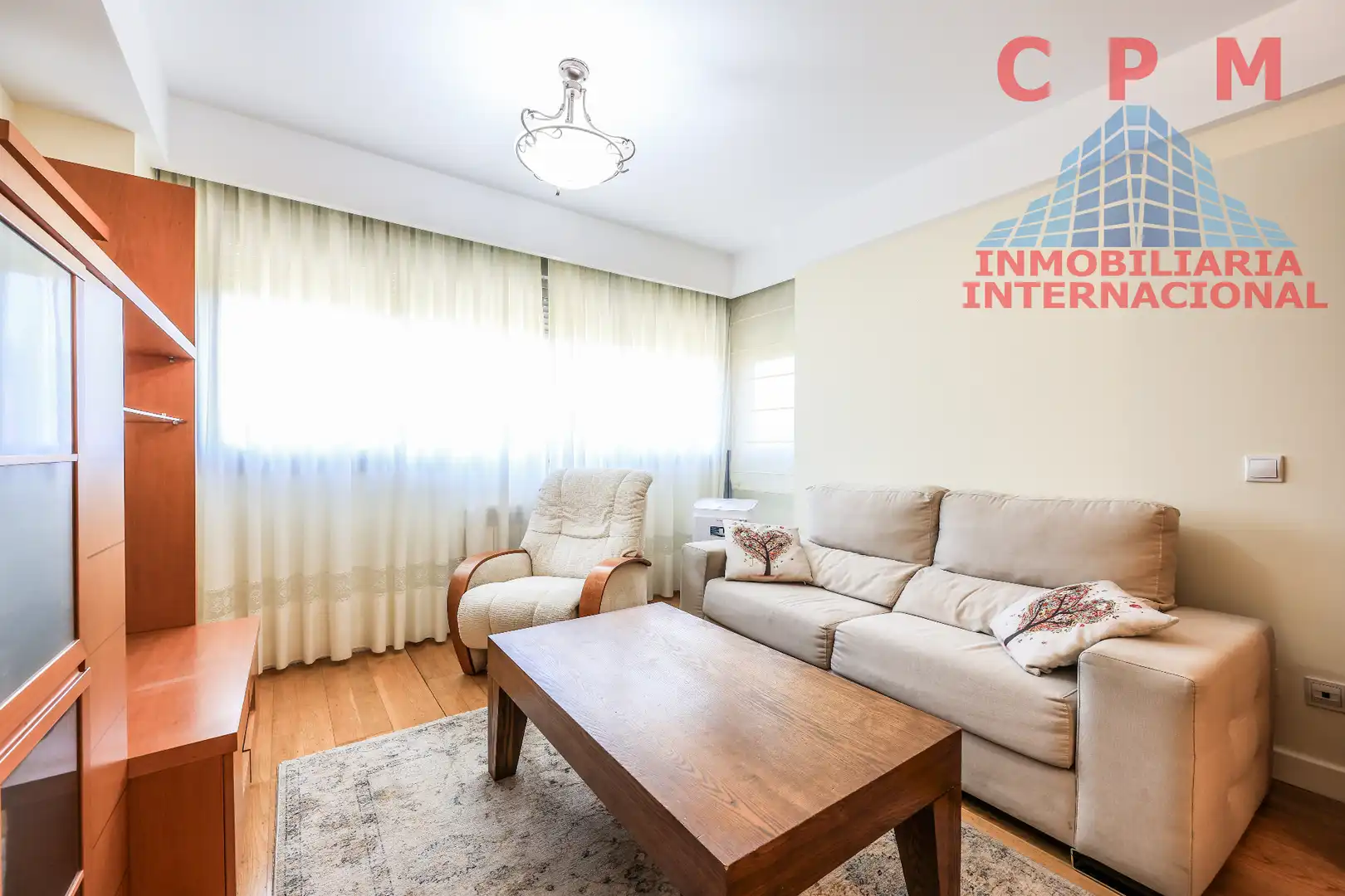 Wohnzimmer von Wohnung zur Miete in Madrid mit Klimaanlage, Heizung und Parkett