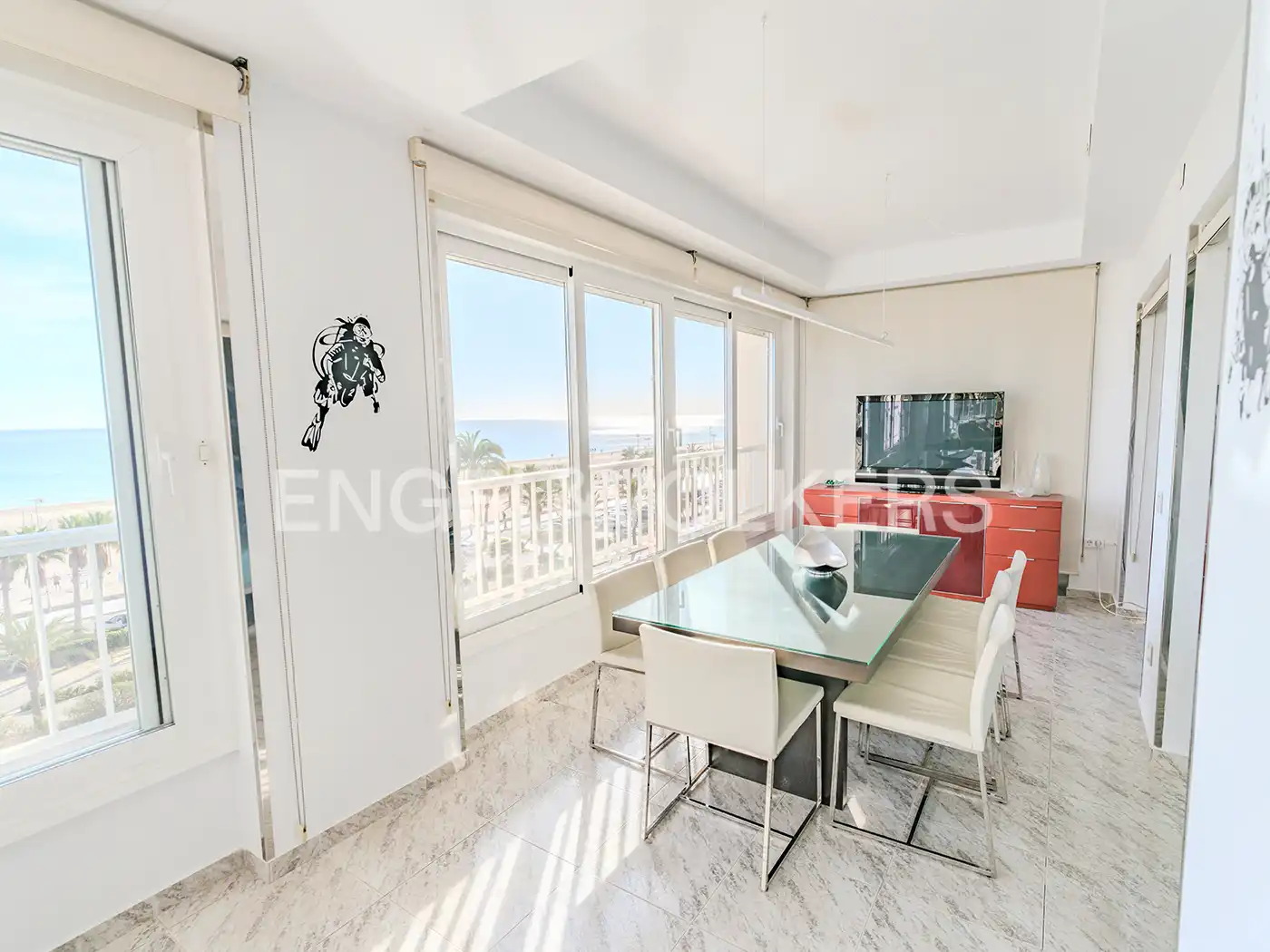 Esszimmer von Wohnung zum Verkauf in Alicante / Alacant mit Klimaanlage, Heizung und Gemeinschaftspool