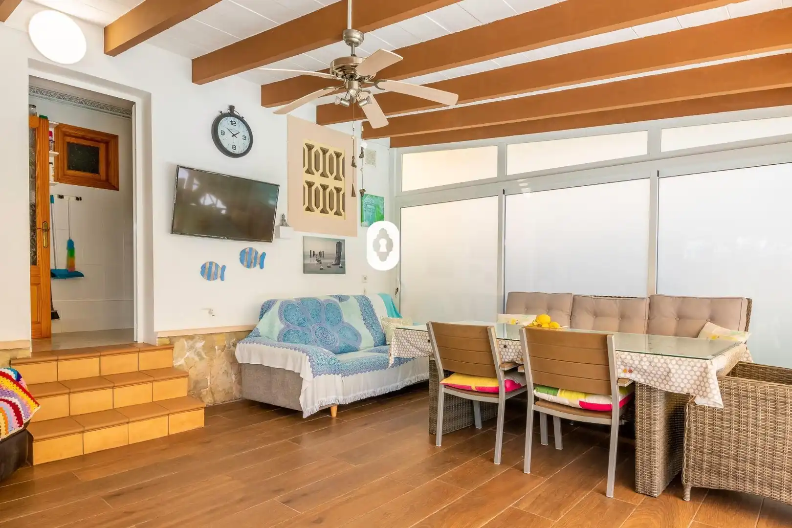 Sala d'estar de Casa o xalet en venda en Alcúdia amb Aire condicionat, Jardí privat i Terrassa