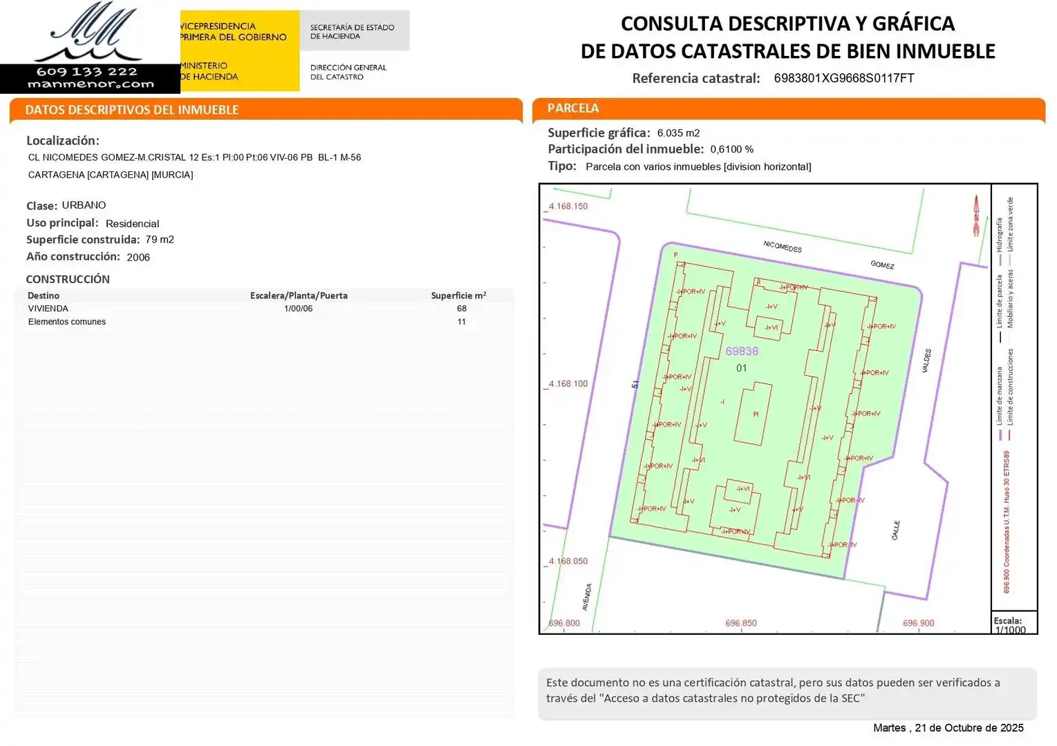 Vista exterior de Planta baja en venta en Cartagena