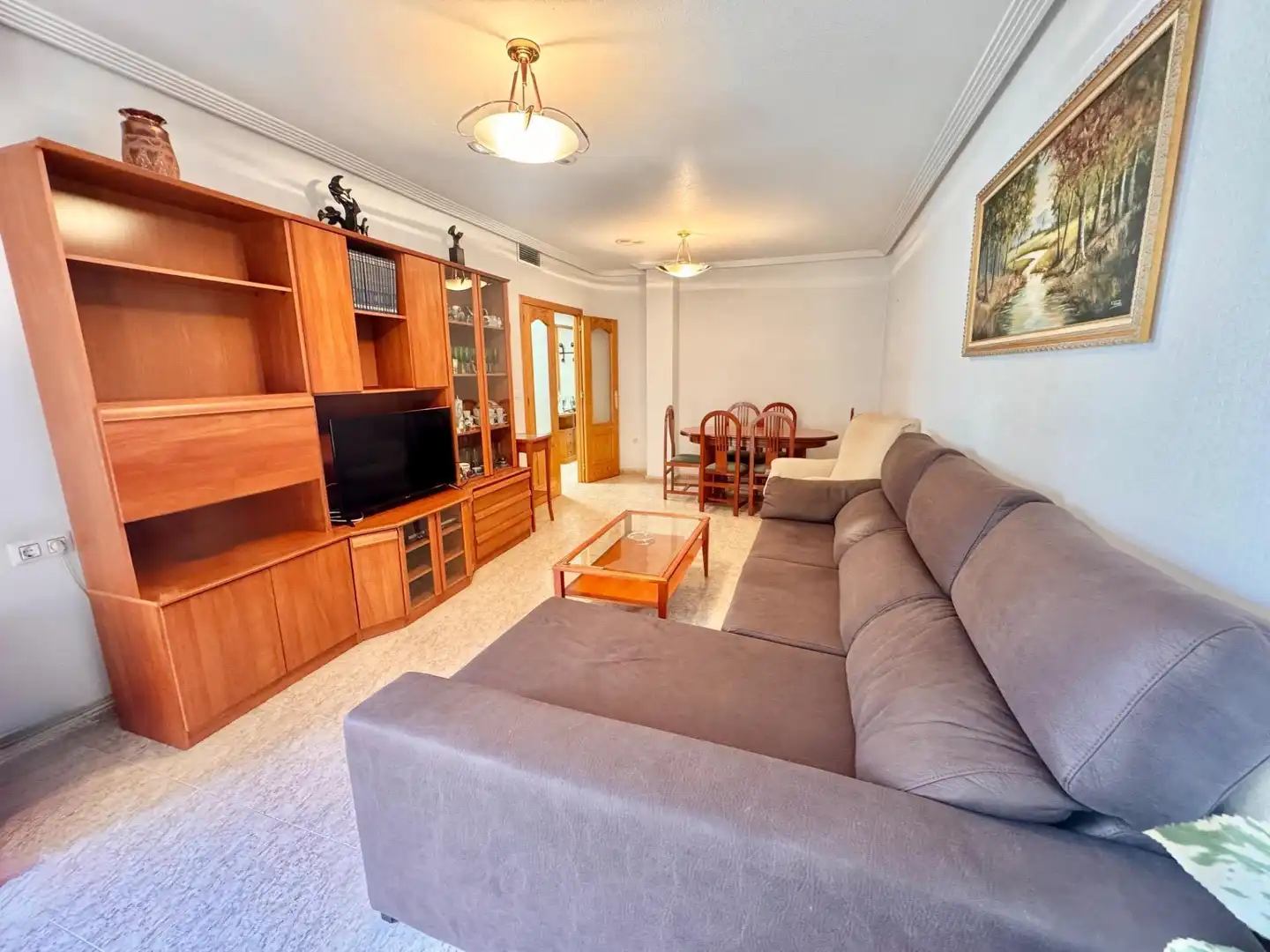 Living room of Flat for sale in Orihuela  with Air Conditioner, Furnished and Balcony