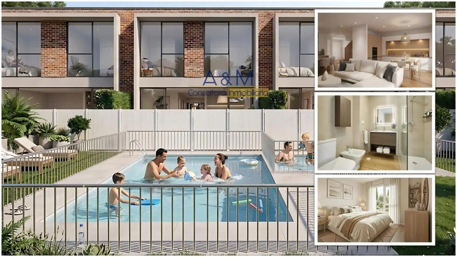 Piscina de Casa adosada en venta en Laguna de Duero con Calefacción, Jardín privado y Terraza