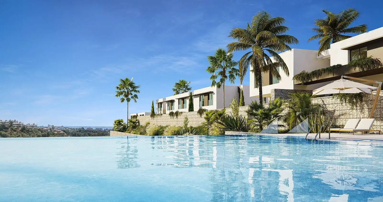 Swimming pool of Apartments for sale in Marbella  with Air Conditioner, Terrace and Storage room