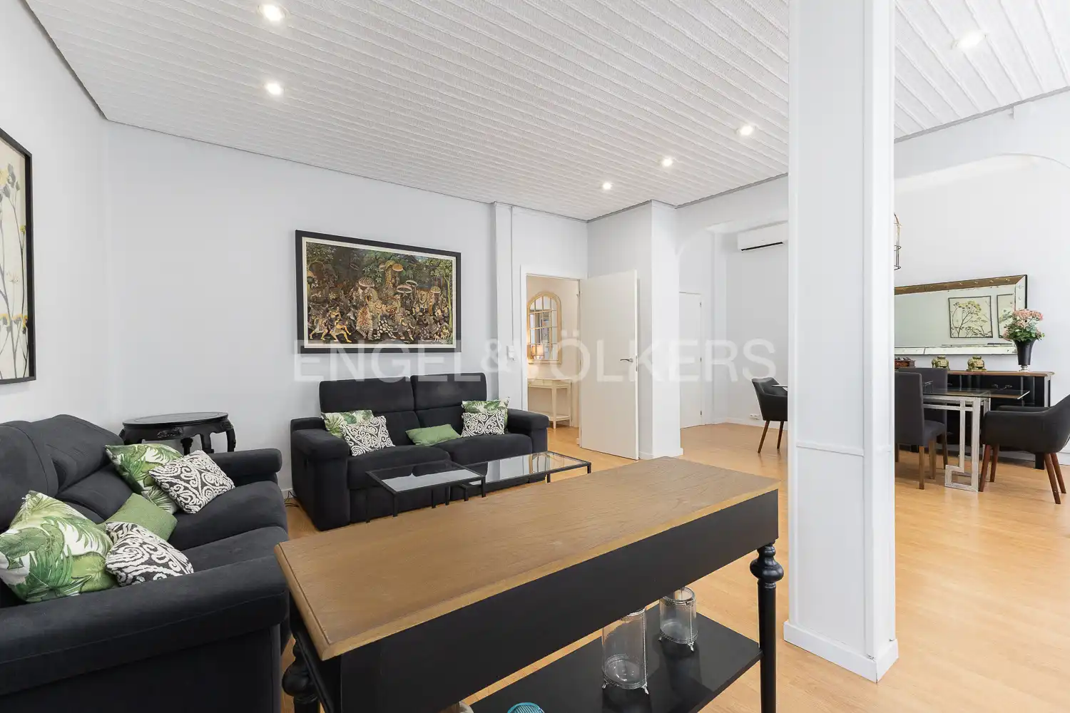 Sala d'estar de Pis de lloguer en Valencia amb Calefacció, Moblat i Balcó