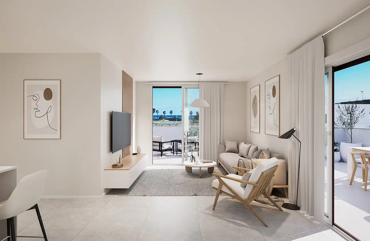 Sala de estar de Apartamento en venta en Pilar de la Horadada con Aire acondicionado, Calefacción y Terraza