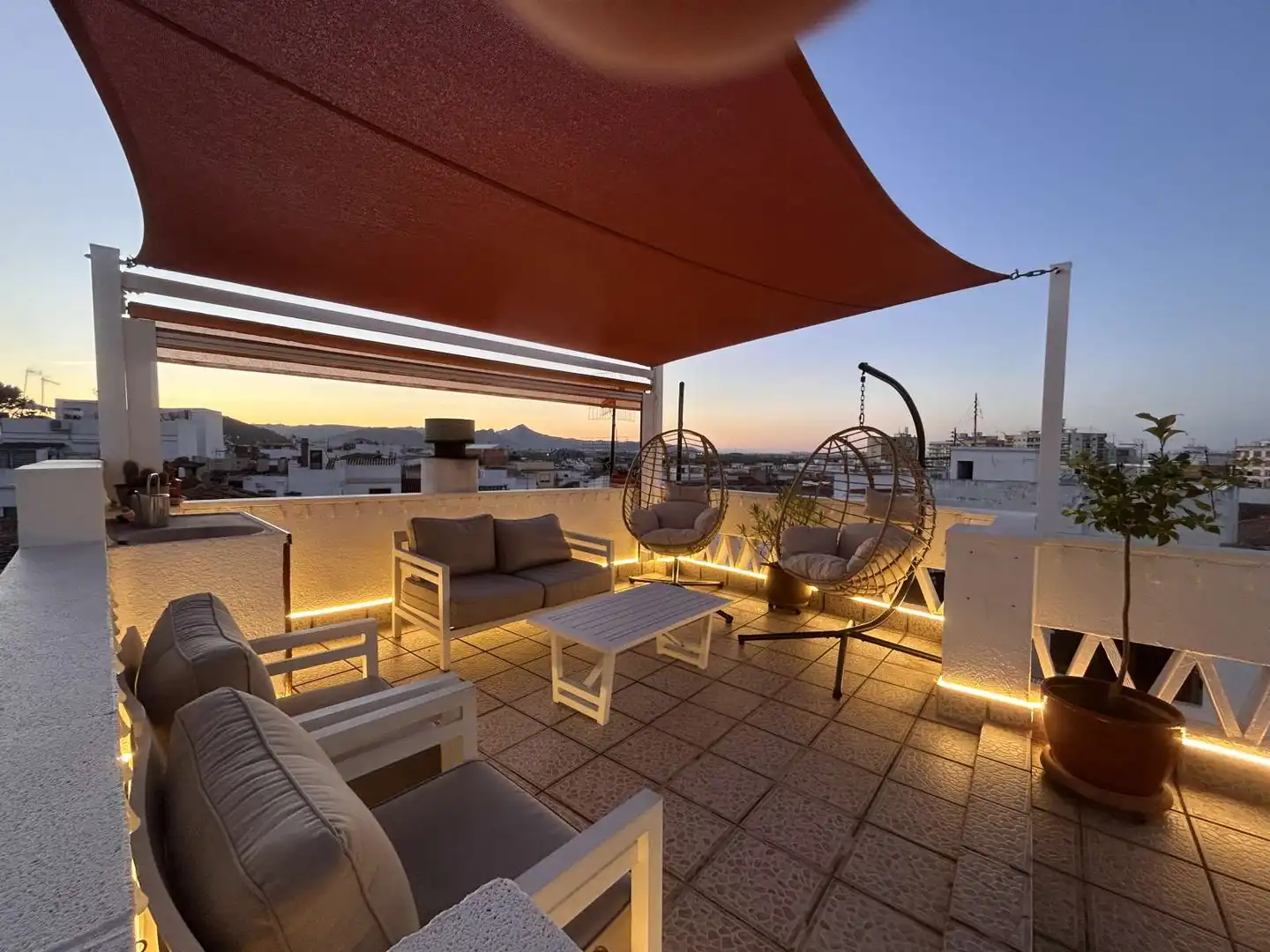Terraza de Apartamento para compartir en Oliva con Aire acondicionado, Terraza y Amueblado
