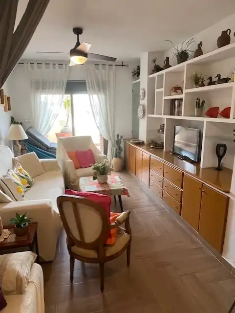 Wohnzimmer von Dachboden zum Verkauf in Calpe / Calp mit Klimaanlage, Heizung und Terrasse