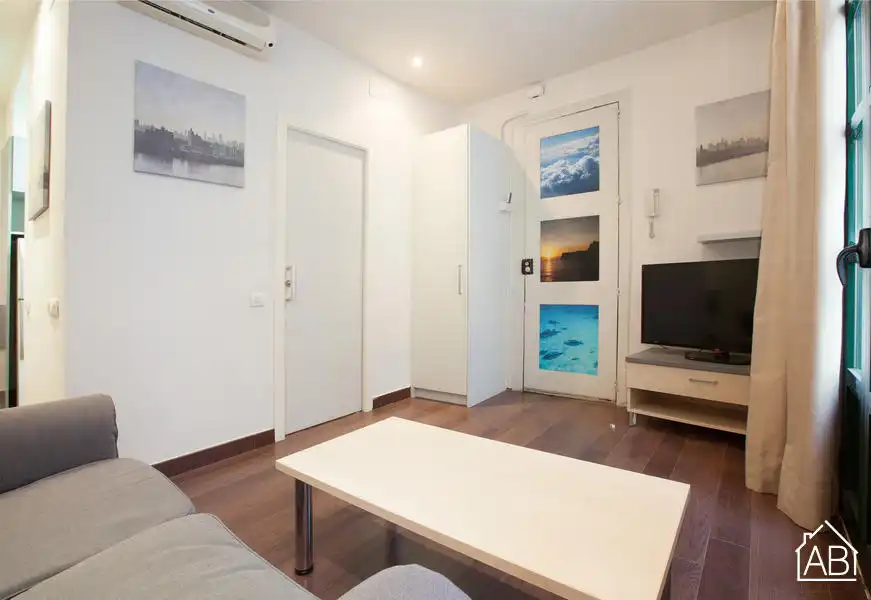 Sala de estar de Apartamento en venta en Barcelona con Amueblado y Balcón