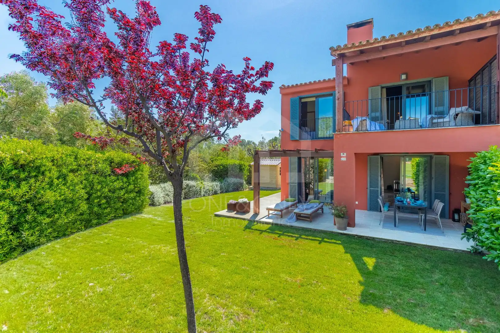 Garten von Haus oder Chalet zur Miete in Mont-roig del Camp mit Klimaanlage, Heizung und Privatgarten