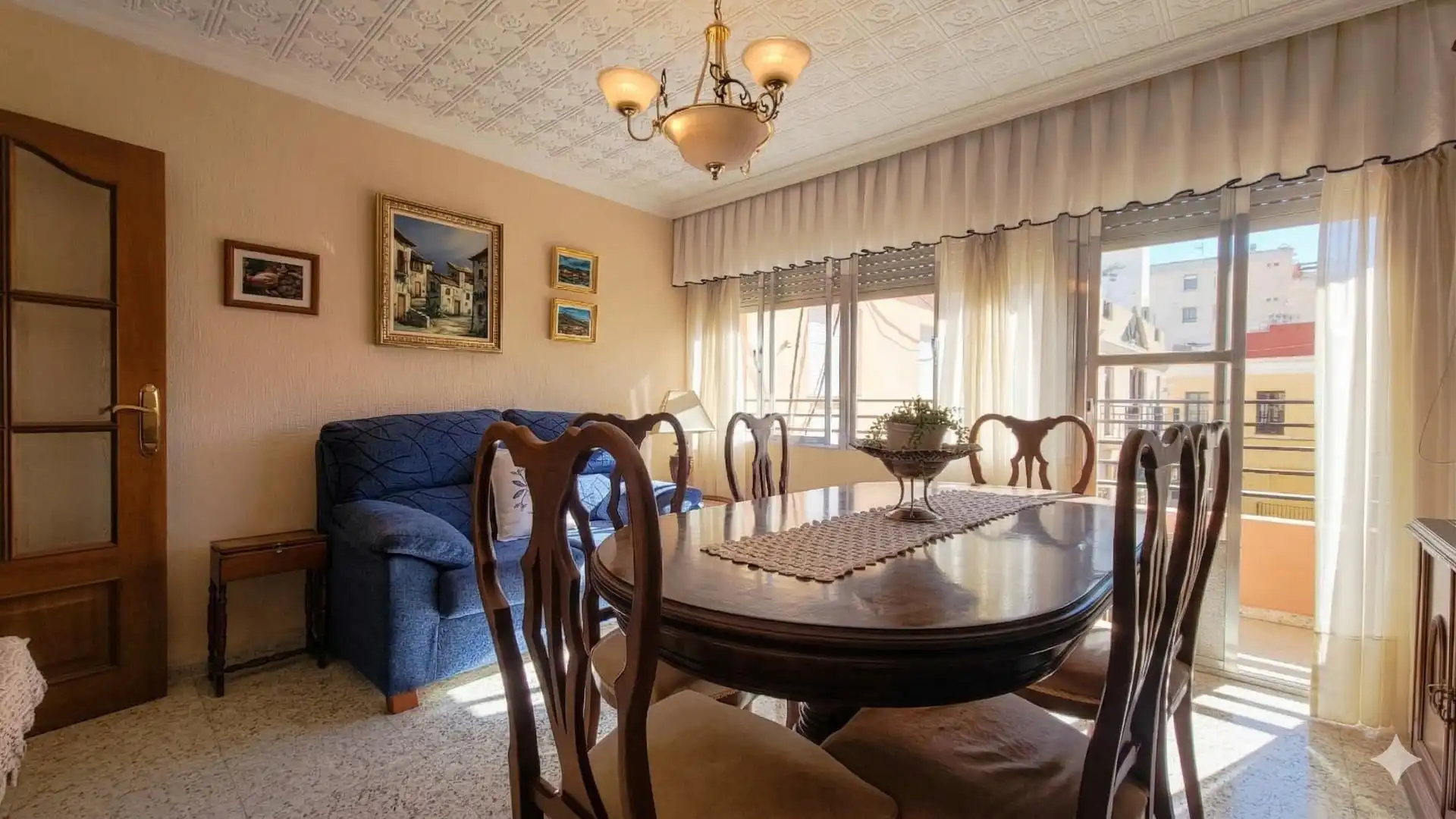 Dining room of Flat for sale in Almería  with Terrace and Furnished