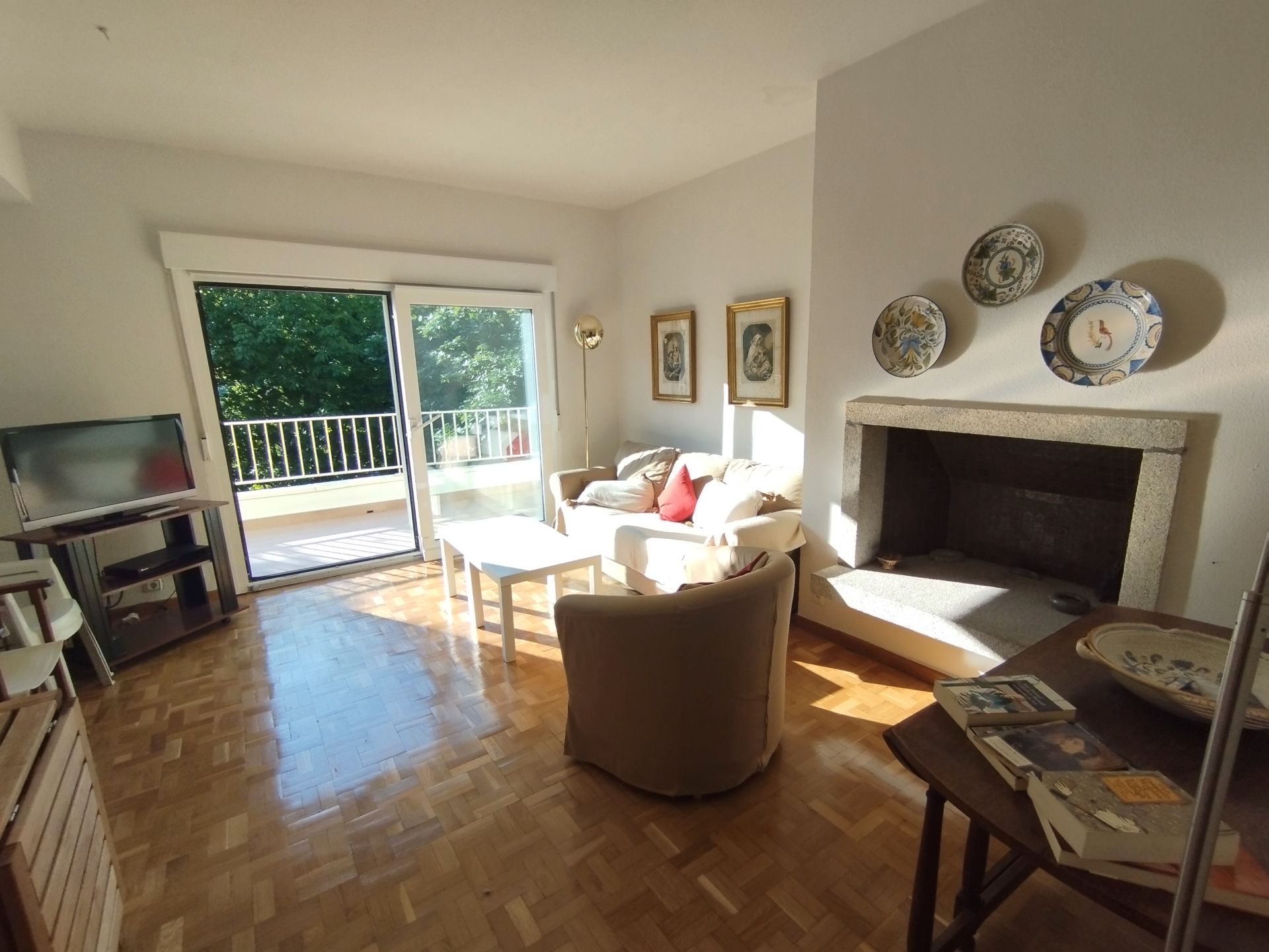 Sala d'estar de Pis de lloguer en San Lorenzo de El Escorial amb Calefacció, Parquet i Terrassa