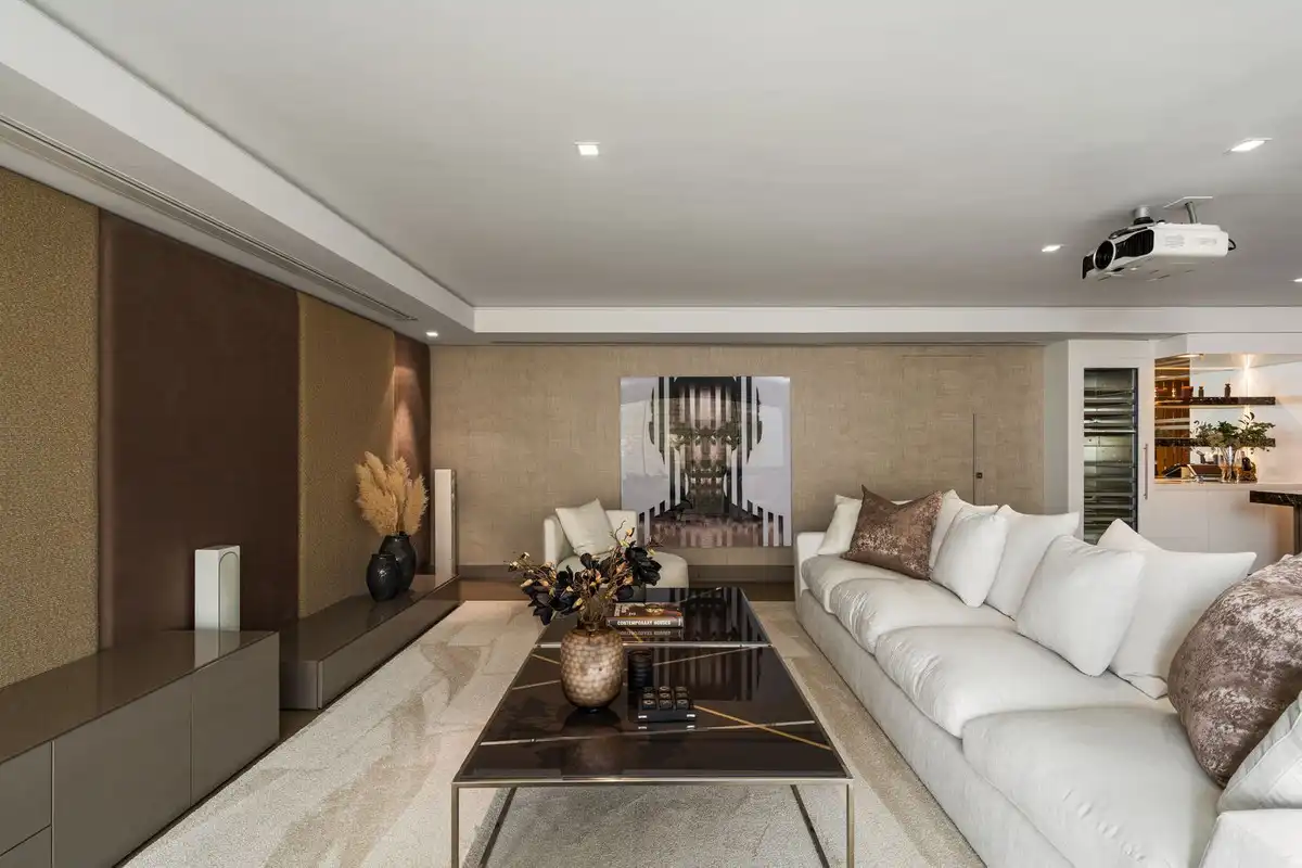 Living room of Detached homes for sale in Marbella  with Air Conditioner, Private garden and Terrace