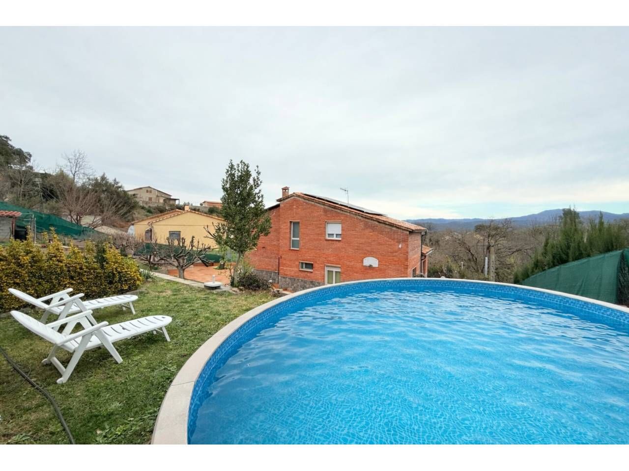 Piscina de Casa o xalet en venda en Riells i Viabrea amb Calefacció, Jardí privat i Terrassa