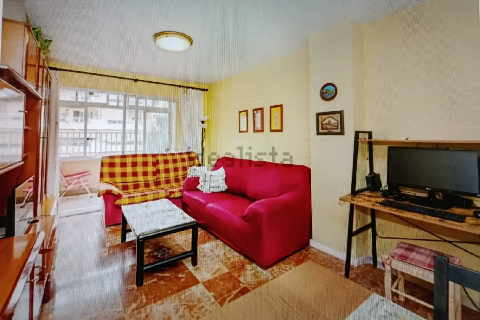 Living room of Flat for sale in Málaga  with Air Conditioner, Terrace and Furnished