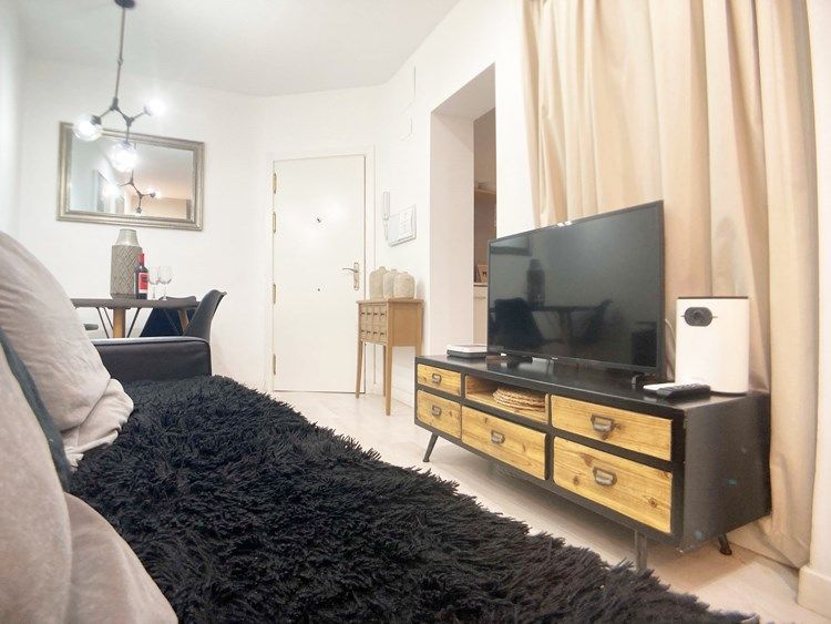 Living room of Flat for sale in  Madrid Capital  with Air Conditioner, Heating and Furnished