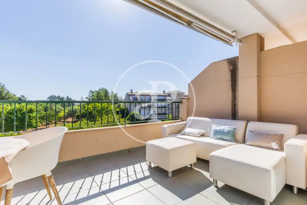 Terraza de Ático de alquiler en Bétera con Aire acondicionado, Calefacción y Jardín privado