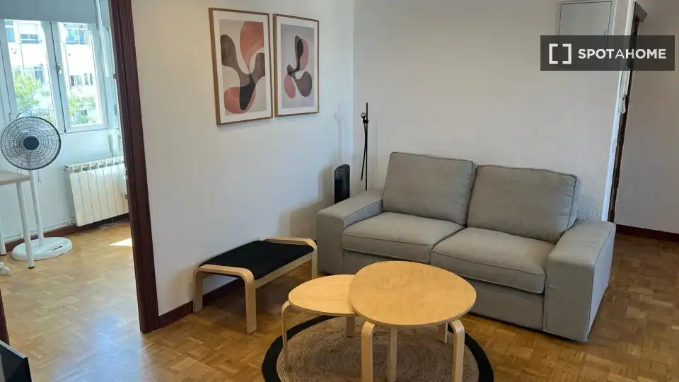 Sala de estar de Piso de alquiler en Madrid con Aire acondicionado, Calefacción y Amueblado