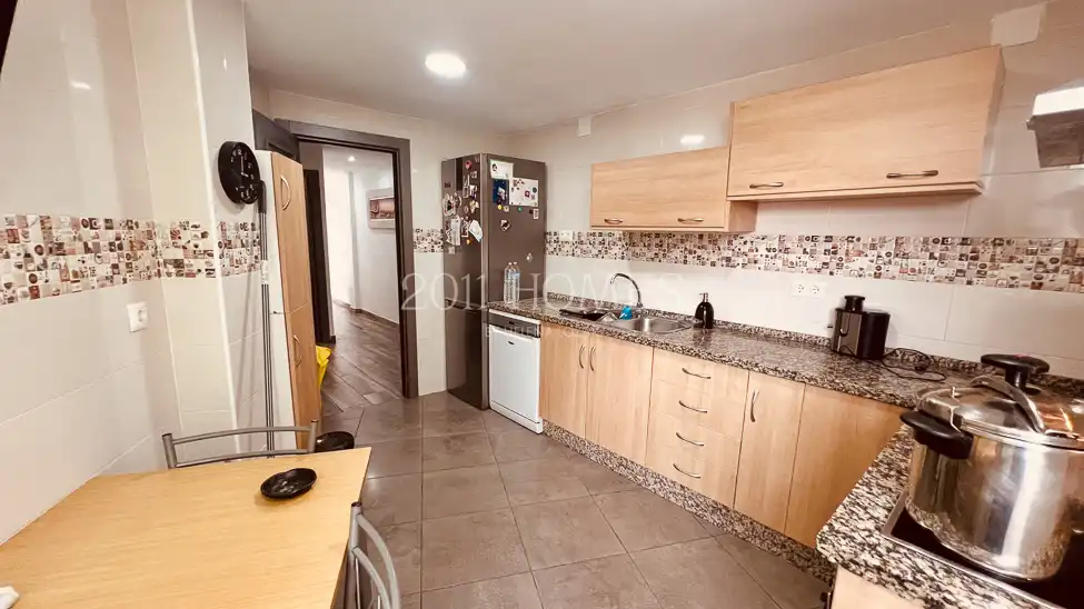 Kitchen of Flat for sale in Málaga  with Air Conditioner, Private garden and Balcony
