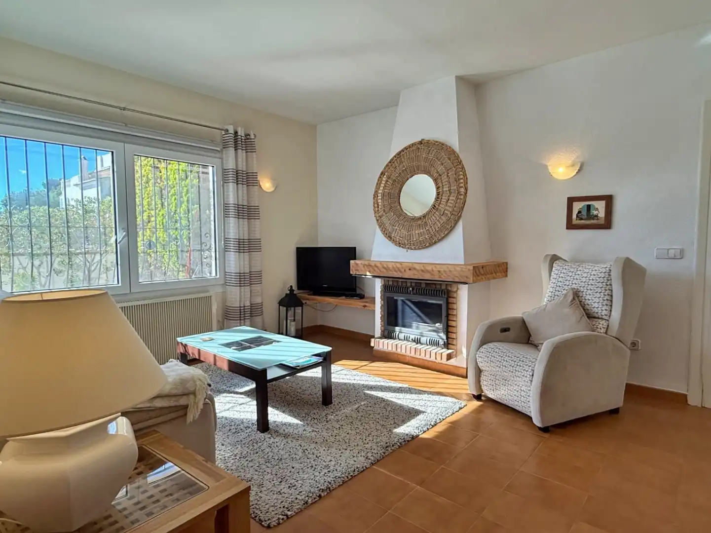 Wohnzimmer von Wohnungen zum Verkauf in Moraira mit Klimaanlage, Heizung und Terrasse