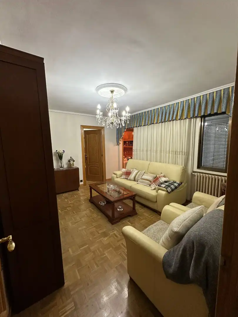 Sala d'estar de Pis en venda en Valladolid amb Calefacció, Parquet i Moblat
