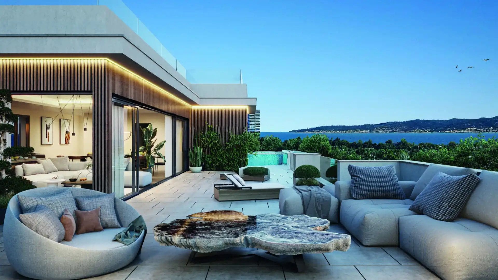 Terrasse von Dachboden zum Verkauf in Marbella mit Klimaanlage, Terrasse und Schwimmbad